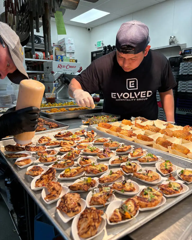 Northern Virginia Chef plating catered appetizers