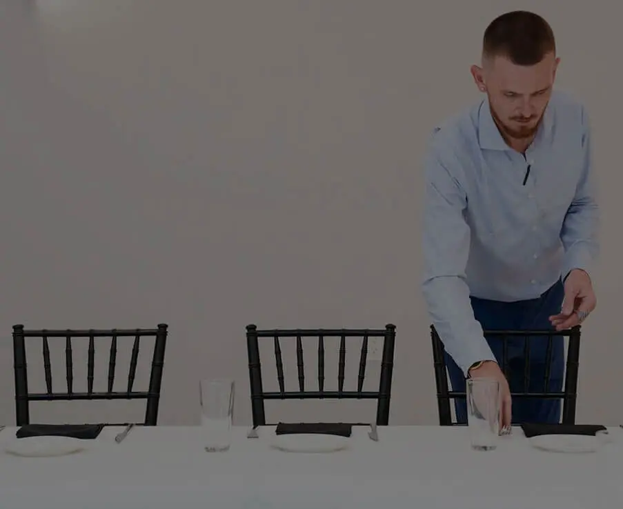 Wedding Catering Event table setup service