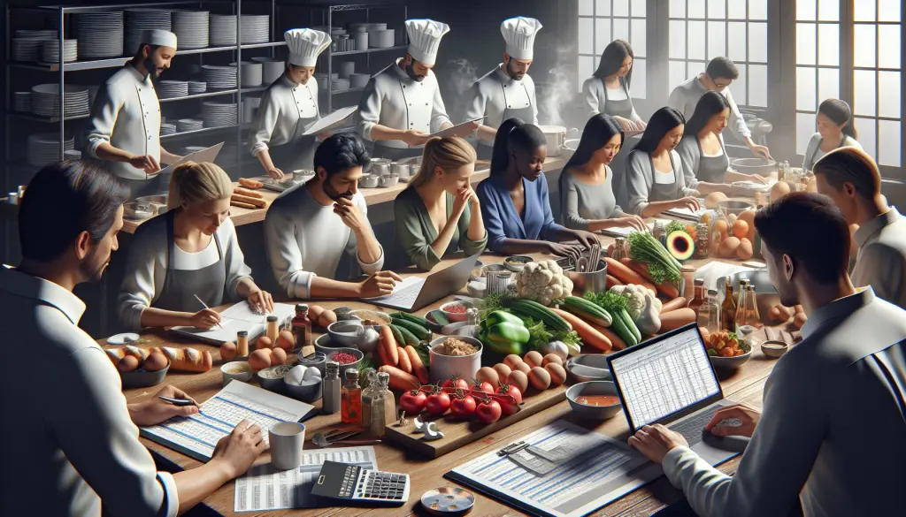 Unlock the Secrets: How Do I Calculate Catering Costs? catering buffet with guests showing cost calculation concept