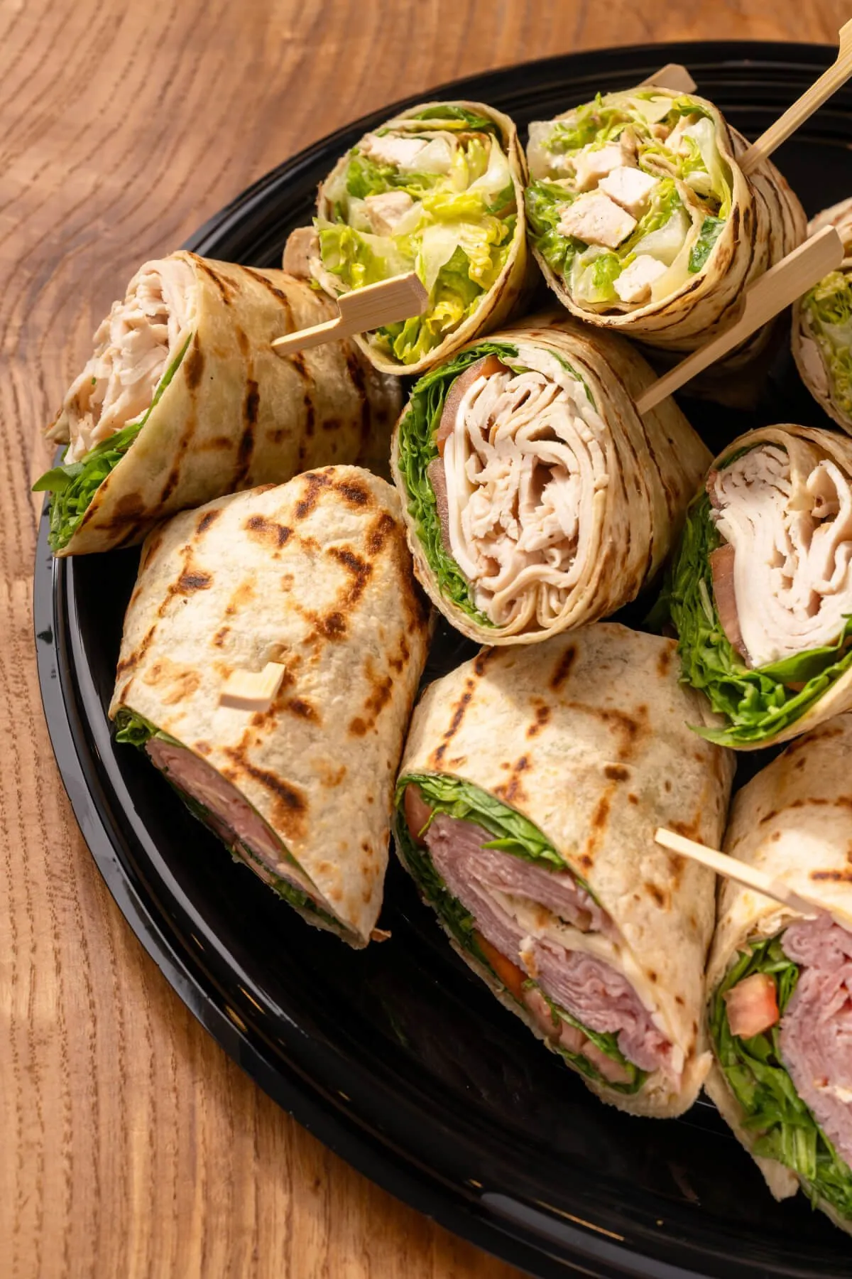 Wrap and sandwich platter prepared for drop-off catering in Baltimore